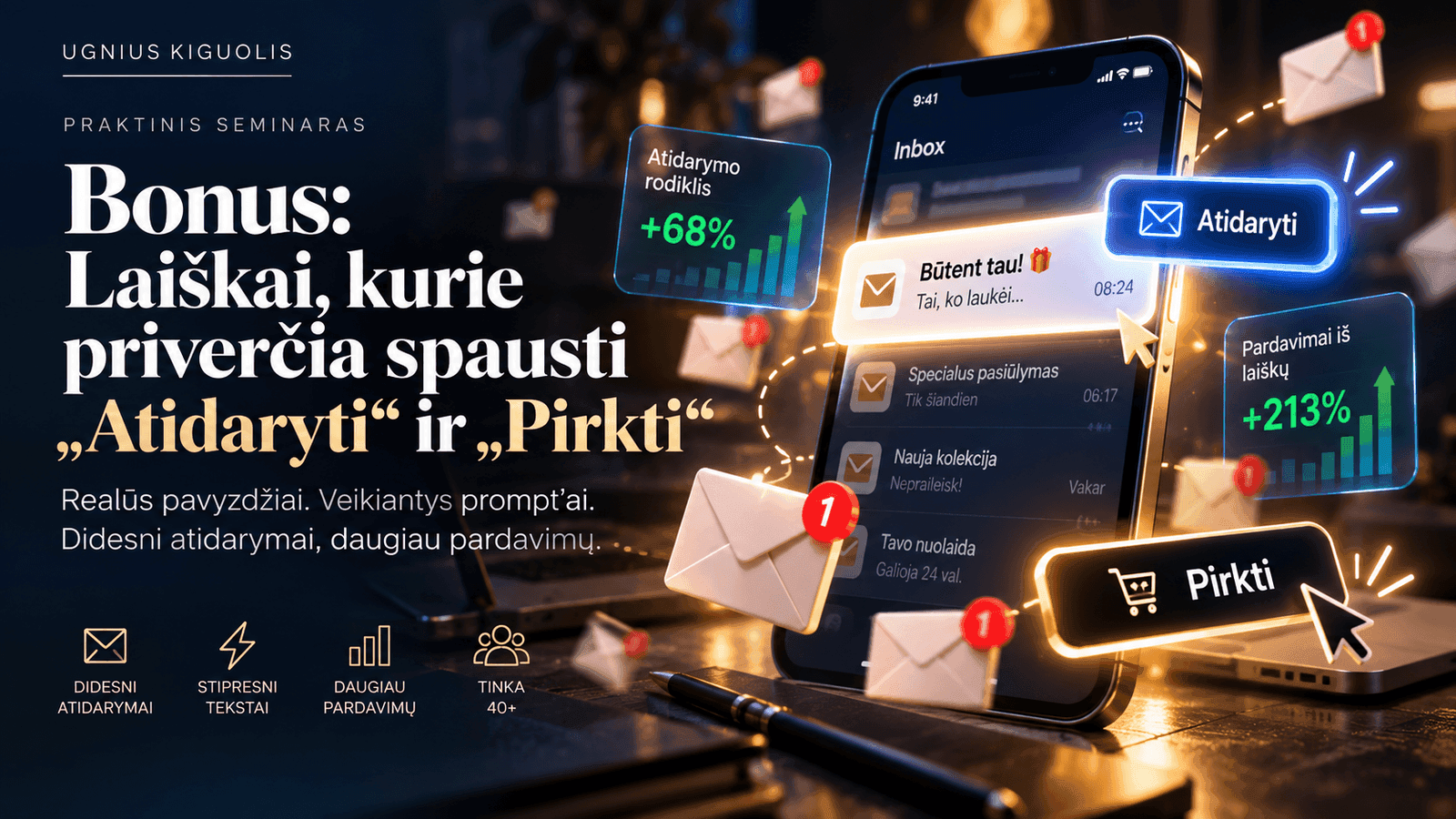 Laiškai, kurie priverčia spausti „Atidaryti“ ir „Pirkti“