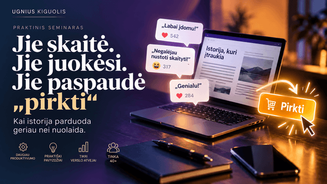 Jie skaitė. Jie juokėsi. Jie paspaudė "pirkti"