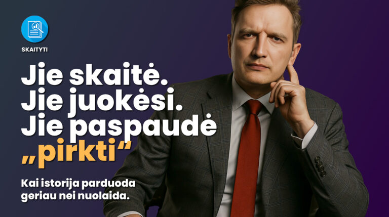 Jie skaitė. Jie juokėsi. Jie paspaudė „pirkti”